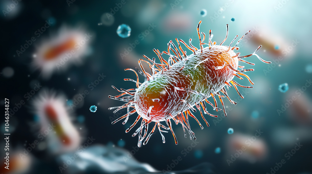 Poster exploring the microcosm the fascinating world of bacteria and microorganisms under the microscope