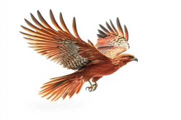 Bird of prey in flight