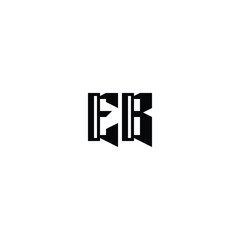 Obraz premium EB monogram logo design letter text name symbol monochrome logotype alphabet character simple logo