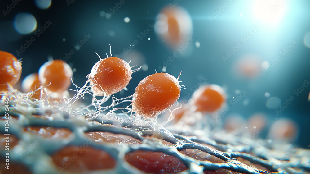 Aufkleber microscopic life exploring the intricate world of cellular structures and their interactions in natu