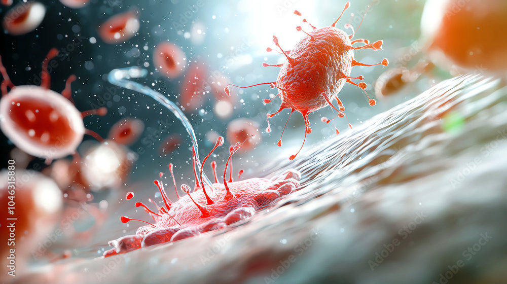 Poster exploring the microscopic world the fascinating interaction between viruses and cells