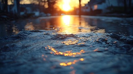 Holographic visualization of a riverbank during a flood event displaying real time flood risk assessments and digital drainage infrastructure systems for urban planning and climate change mitigation