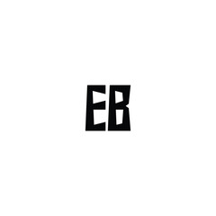 Obraz premium EB monogram logo design letter text name symbol monochrome logotype alphabet character simple logo