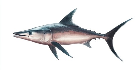 Fototapeta premium Fish on White Background