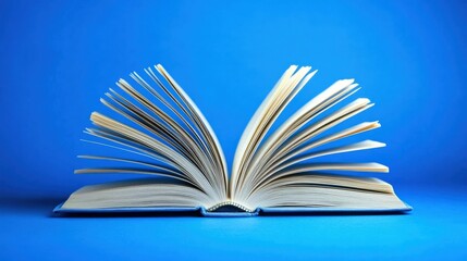 Fototapeta premium Libro Blu. Book for Reading and Learning, with a Focus on Culture and Relaxation