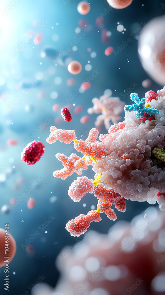 Poster exploring the intricate world of cellular structures a journey through microscopic life