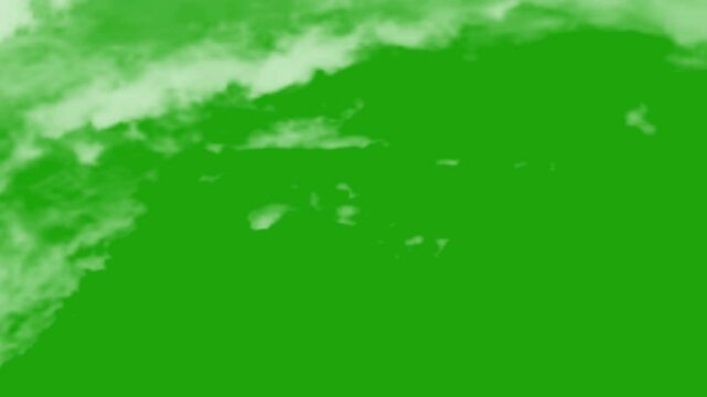 moving cloud transparent screen, green screen, moving clouds motion graphic effects on green screen, clouds moving on green screen