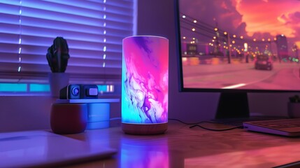 Color changing effective lamp employing a smart phone app