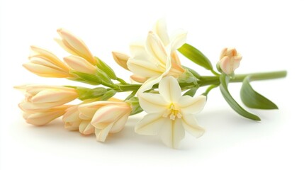 Obraz premium White flowers on white surface