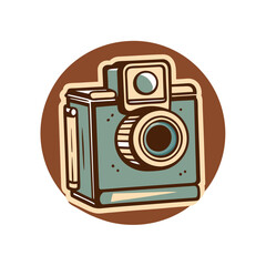 Antique Camera Retro Vintage Illustration T-shirt Design Art.