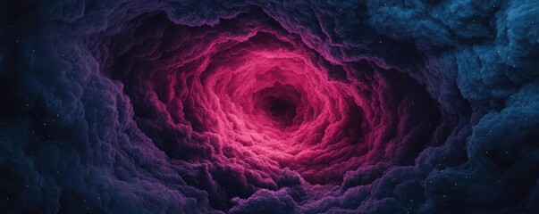 Obraz premium Dark energy swirling in the void of space, pulling everything into darkness, Spooky Space Adventures, danger in the universe