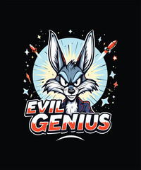 Evil Genius Wile Coyote Mastermind T-shirt Design