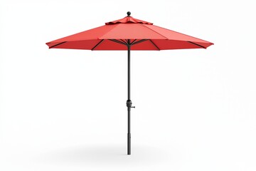 Obraz premium Red patio umbrella, perfect for outdoor settings, providing shade and style in a vibrant design.