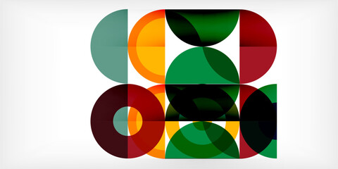 Fototapeta premium Colorful circle abstract background. Template for wallpaper, banner, presentation, background