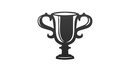 Ornate Trophy Illustration on White Background