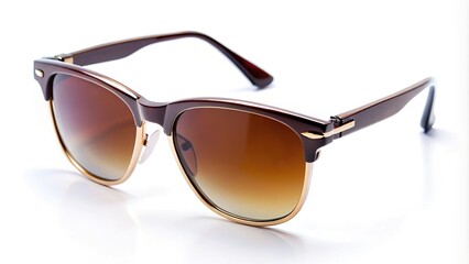 Stylish sunglasses on white background