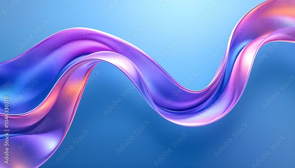 Poster vibrant pink and blue swirling neon liquid waves dynamic 3d abstract background. abstract swirling h
