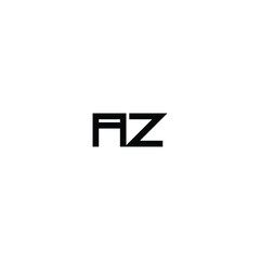 AZ monogram logo design letter text name symbol monochrome logotype alphabet character simple logo