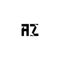 Obraz premium AZ monogram logo design letter text name symbol monochrome logotype alphabet character simple logo