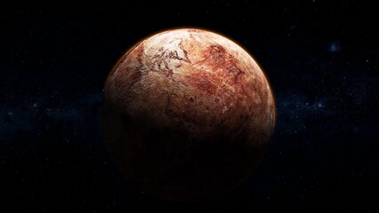 3d Makemake fictional planet on space star