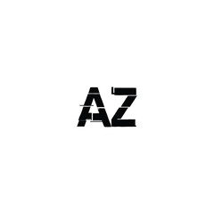 Fototapeta premium AZ monogram logo design letter text name symbol monochrome logotype alphabet character simple logo