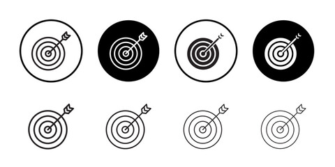 Bulls eye icon Simple thin outline