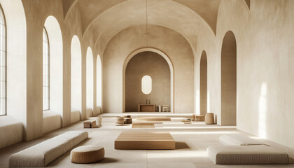 Fototapeta premium Minimalist and unique interior design in the house