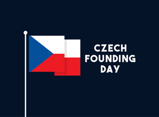 Czech Founding Day. Flat design vector.