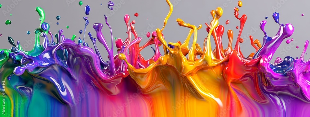 Poster vibrant colors rainbow color palette background design for creative projects generative ai