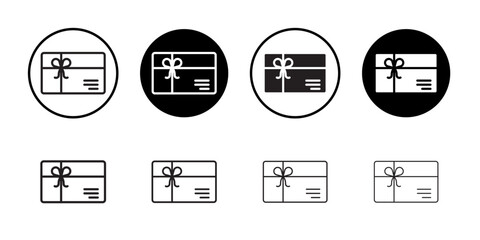 Gift card icon Simple thin outline