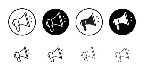 Megaphone icon Simple thin outline