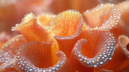 A beautiful, orange flower with a unique, spiral shape. Generative AI
