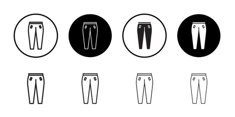 Pants icon Simple thin outline