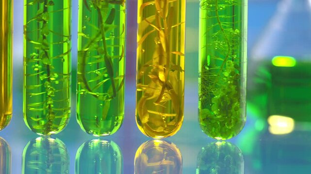 Biofuel with Plants industry lab researching for bio-aviation fuel (BAF) to be a sustainable aviation fuel (SAF).