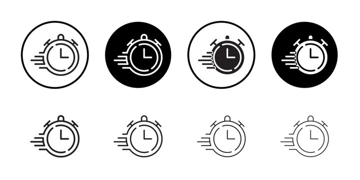 Time fast icon Simple thin outline