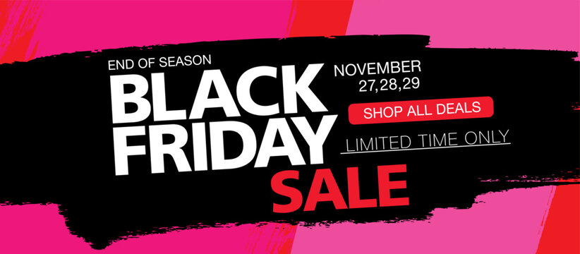 Black friday sale banner layout design vector illustration