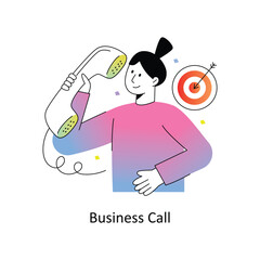 Business Call Gradient Flat Style Design Vector illustration. Stock illsutration. 