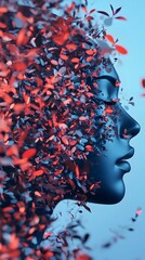 Emotive AI Curated Floral Portrait Exuding Wonder and Joy