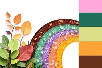 Nature Rainbow Each color inspired by elements of nature such as