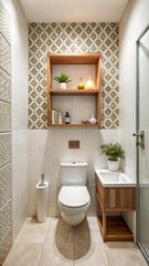 bathroom in a hotel