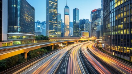 Fototapeta premium Smart city civil engineering, incorporating AI and IoT to optimize infrastructure and improve quality of life in urban areas