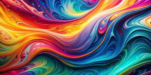 Fototapeta premium Abstract Fluid Art Gradient Swirling Patterns Background with Vibrant Colors and Dynamic Movement for Modern Home Decor and Artistic Projects