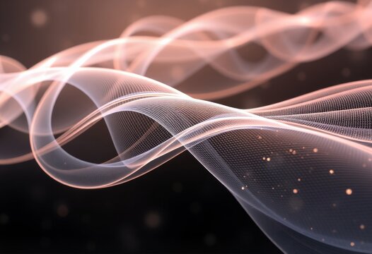 Gluon Wave A wave of gluons visualized as a holographic pattern