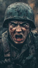 Obraz premium Fury in battle