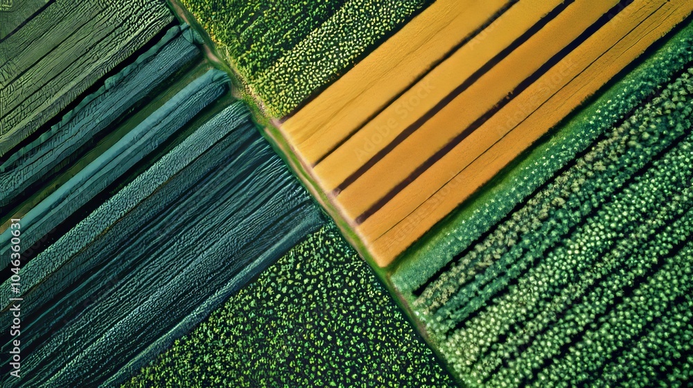 Poster diverse crops in a field for sustainable farming practices generative ai
