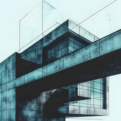 Fototapeta premium Construction Scenes Featuring Architects, Engineers, and Workers in Various Atmospheric Settings