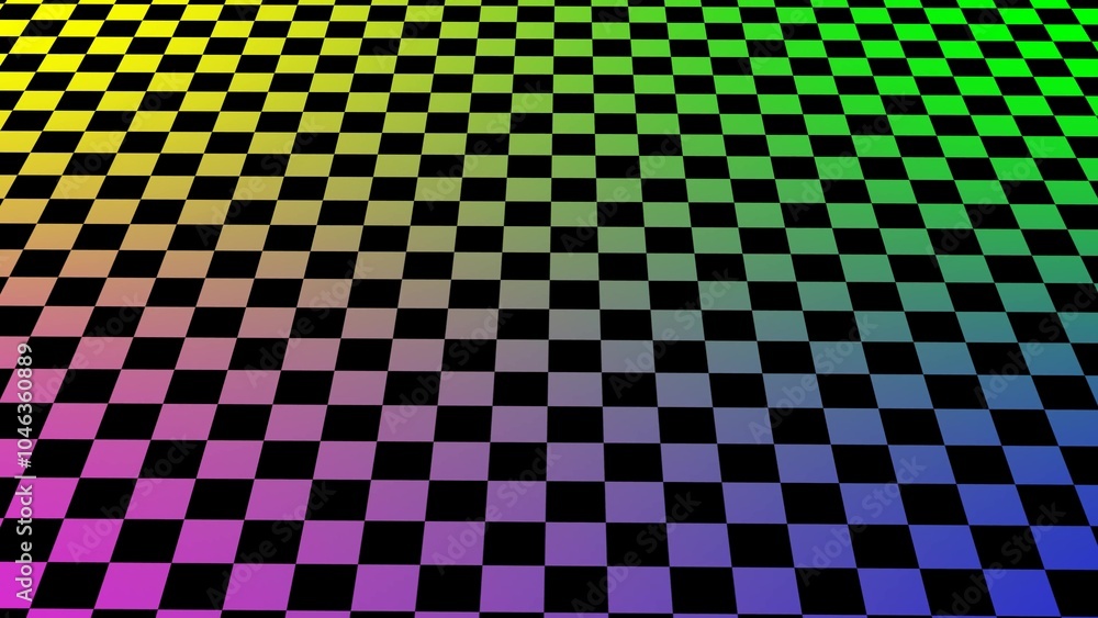 Poster colorful gradient checkerboard pattern