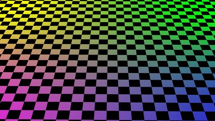 Colorful Gradient Checkerboard Pattern
