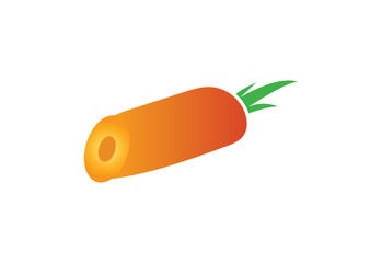 Orange Carrot logo design, Vector design template