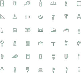 教材道具アイコンセットカラーシャドウ